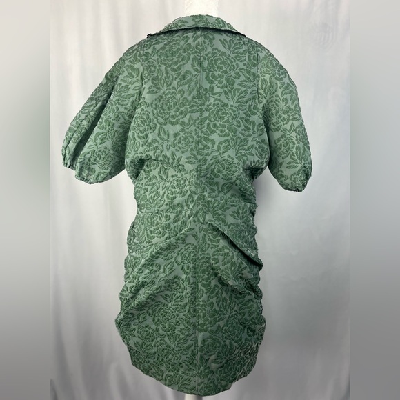 Green organza mini dress - Picture 2 of 7